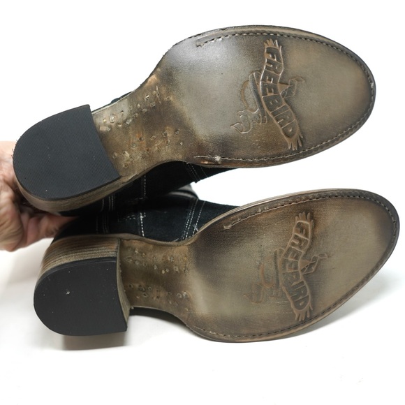 Freebird Shiloh Black Suede Riding Ankle Boot Womens Size 7 - Picture 7 of 13